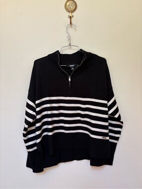 Brand New DKNY Women's Quarter-Zip Sweater Size XL